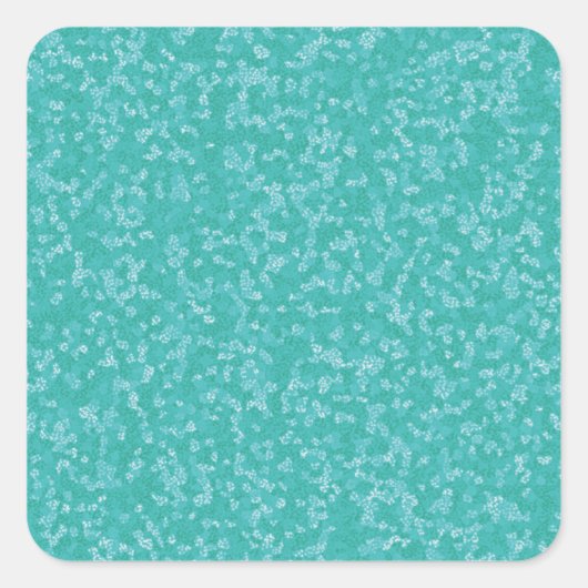 Gespikkelde Aqua Blue & White Vierkante Envelope A Vierkante Sticker (Voorkant)