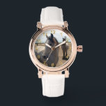 Gespikkelde Arabische paarden, Horloge<br><div class="desc">Op de foto zijn twee  Arabische gespikkelde paarden te zien.</div>