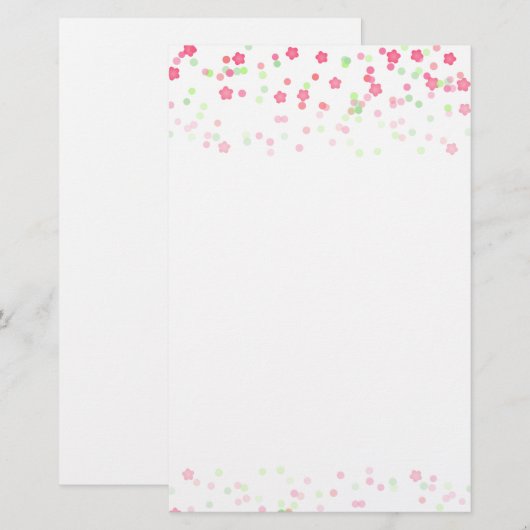 Gespikkelde banketbakkerij briefpapier (Voorkant / Achterkant)