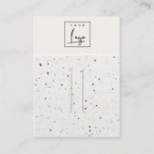 Gespikkelde Blauw Wit Textuur Logo Haarspeld Displ Visitekaartje (Voorkant)