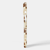 Gespikkelde bruine koeienhuid met monogram Case-Mate iPhone case (Achterkant / Links)