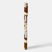 Gespikkelde bruine koeienhuid met monogram Case-Mate iPhone case (Achterkant / Rechts)