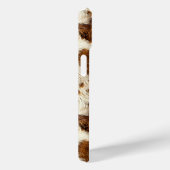 Gespikkelde bruine koeienhuid met monogram Case-Mate iPhone case (Achterkant / Rechts)