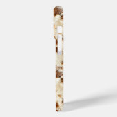 Gespikkelde bruine koeienhuid met monogram Case-Mate iPhone case (Achterkant / Links)