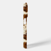Gespikkelde bruine koeienhuid met monogram Case-Mate iPhone case (Achterkant / Rechts)
