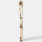 Gespikkelde bruine koeienhuid met monogram Case-Mate iPhone case (Achterkant / Links)