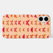 Gespikkelde buikvlies, Oranje en koraal Case-Mate iPhone Case (Achterkant (horizontaal))