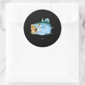 Gespikkelde forel Gevist voor mannen Ronde Sticker (Tas)