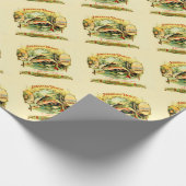 Gespikkelde  forel kunst cadeaupapier (Hoek)