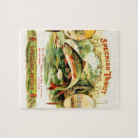 Gespikkelde  forel kunst legpuzzel (Horizontaal)