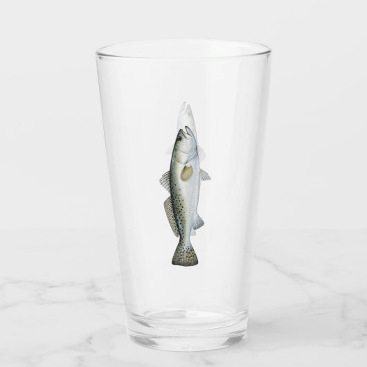 Gespikkelde forel pingglas voor bierliefhebbers glas (Achterkant)