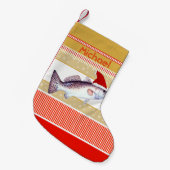 Gespikkelde forel Santa Kleine Kerstsok (Voorkant (Hangend))