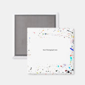 Gespikkelde fotosjabloon voor verfspatten magneet (Voorkant / Achterkant)