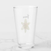 Gespikkelde Gele Lelie Bloem Gepersonaliseerd Glas (Achterkant)