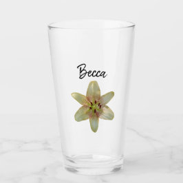 Gespikkelde Gele Lelie Bloem Gepersonaliseerd Glas