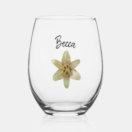 Gespikkelde Gele Lelie Bloem Gepersonaliseerd Glas