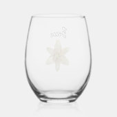 Gespikkelde Gele Lelie Bloem Gepersonaliseerd Glas (Achterkant)