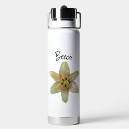 Gespikkelde gele lelie bloem gepersonaliseerd waterfles