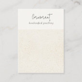 Gespikkelde Gouden Witte Textuur Blank Sieraden Di Visitekaartje (Voorkant)