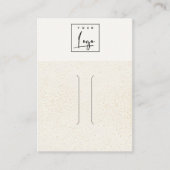 Gespikkelde Gouden Witte Textuur Logo Haarspeld Di Visitekaartje (Voorkant)