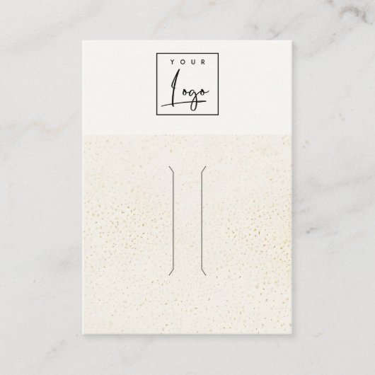 Gespikkelde Gouden Witte Textuur Logo Haarspeld Di Visitekaartje (Voorkant)