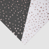 Gespikkelde goudvlokken op zwart-wit tissuepapier (Detail)