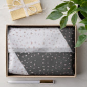 Gespikkelde goudvlokken op zwart-wit tissuepapier (Geschenk)