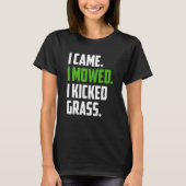 Gespikkelde grasgrasgrasmower Mow Landscapi T-shirt (Voorkant)