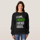 Gespikkelde grasgrasgrasmower Mow Landscapi Trui (Voorkant volledig)