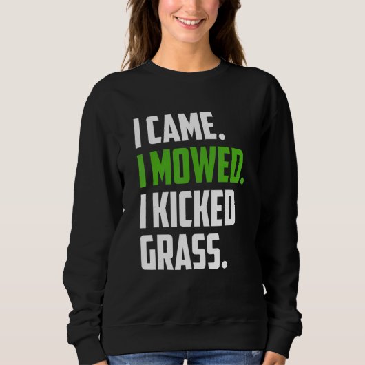 Gespikkelde grasgrasgrasmower Mow Landscapi Trui (Voorkant)