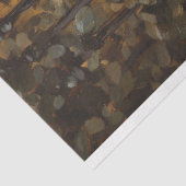 Gespikkelde Hen met Gele Rozen Olieverf Schilderen Tissuepapier (Detail)