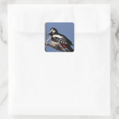 gespikkelde houtspecht vierkante sticker (Tas)