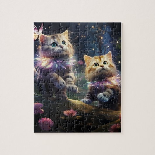 Gespikkelde katten legpuzzel (Verticaal)