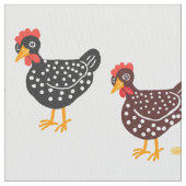 Gespikkelde kippen en eieren stof (Close Up)