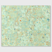 Gespikkelde mint groene stontextuur cadeaupapier (Vlak)