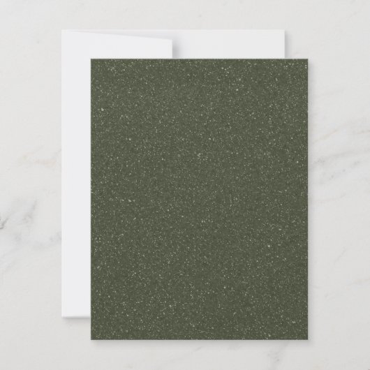 Gespikkelde mosgroene platte kaart – Aanpasbaar (Voorkant)