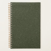 Gespikkelde Moss Green Custom Planner (Voorkant)