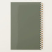Gespikkelde Moss Green Custom Planner (Achterkant)