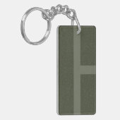 Gespikkelde Moss Green "H" Sleutelhanger –  (Voorkant Links)