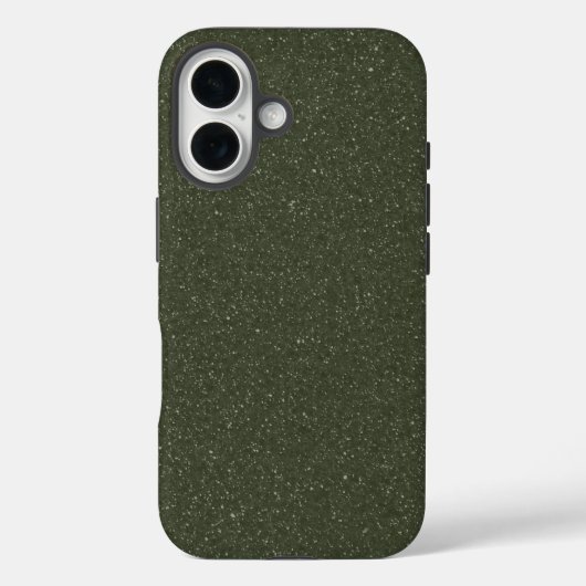 Gespikkelde Moss Green iPhone 16 Hoesje –  (Achterkant)