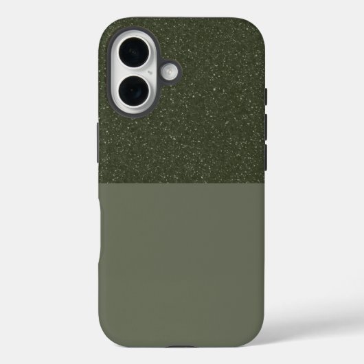 Gespikkelde Moss Green iPhone 16 Hoesje –  (Achterkant)