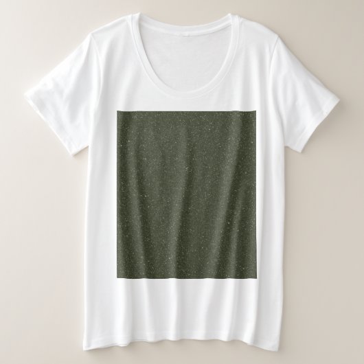 Gespikkelde Moss Green Minimalist T-shirt – (Design voorkant)