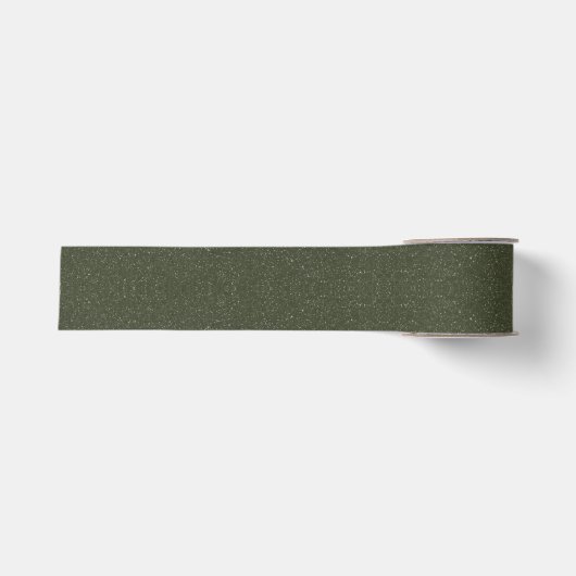 Gespikkelde Moss Green Ribbon  Grosgrain Lint (Voorkant)