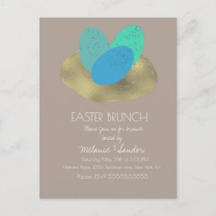 Gespikkelde paaseieren goudnestbranders briefkaart