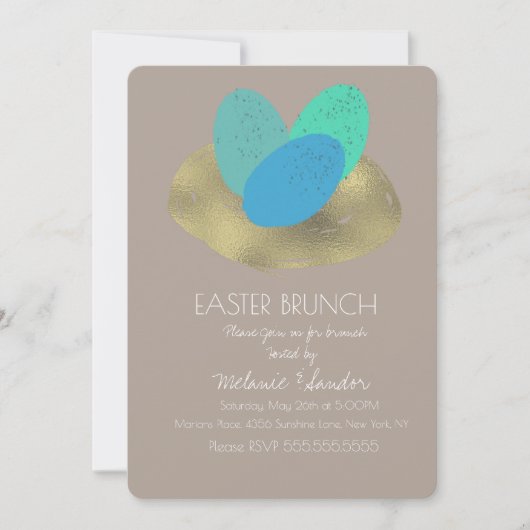 Gespikkelde paaseieren goudnestbranders kaart (Voorkant)