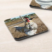 Gespikkelde rooster op Boerderij, Onderzetters (Linkerzijde)