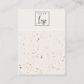 Gespikkelde Rust Witte Logo Blank Sieraden Display Visitekaartje (Voorkant)
