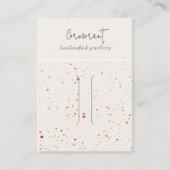 Gespikkelde Rust Witte Textuur Haarspeld Band Disp Visitekaartje (Voorkant)