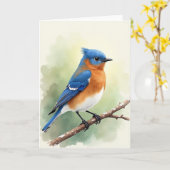 Gespikkelde Tak Vogel Kaart (Gele Bloem)