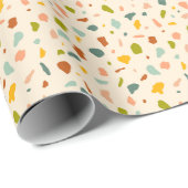 Gespikkelde terrazzo textuur cadeaupapier (Rol Hoek)